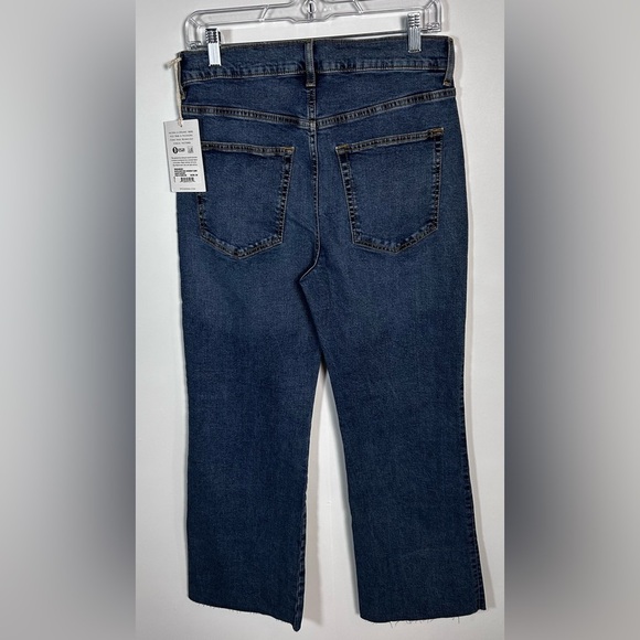 Etica Anthropologie Anya High Rise Modern Flare Cropped Jean Raw Hem Sz 29 NWT - Picture 6 of 8